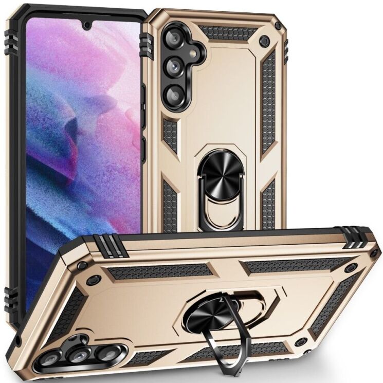 Защитный чехол Deexe Armor Case для Samsung Galaxy A34 (A346) - Gold: фото 1 из 7