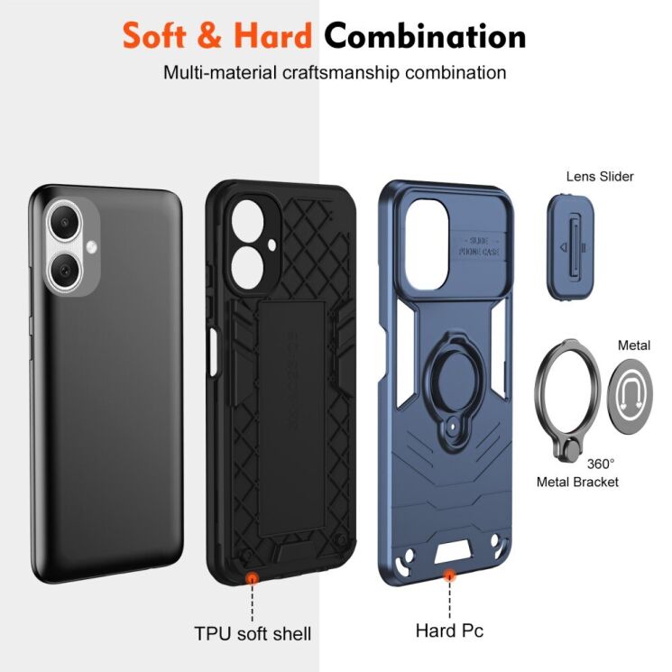 Защитный чехол Deexe Armor MagShield для Samsung Galaxy A06 (A065) - Blue: фото 6 из 7