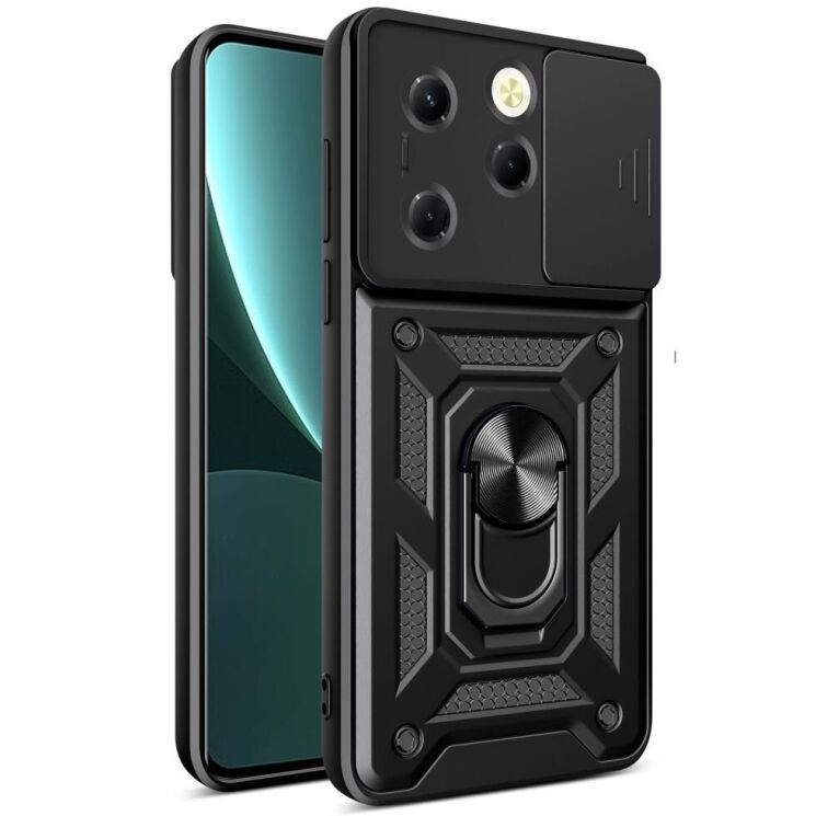 Защитный чехол Deexe Armor Shield для Infinix Hot 40 / 40 Pro - Black: фото 1 из 10