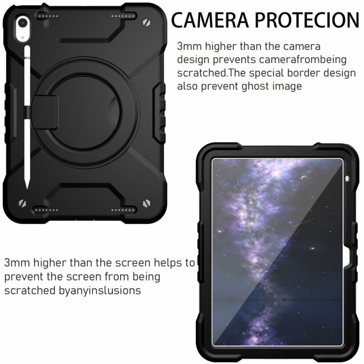 Защитный чехол Deexe Battle Case для Apple iPad 10.9 (2022) / iPad 11 (2025) - Black: фото 5 из 11