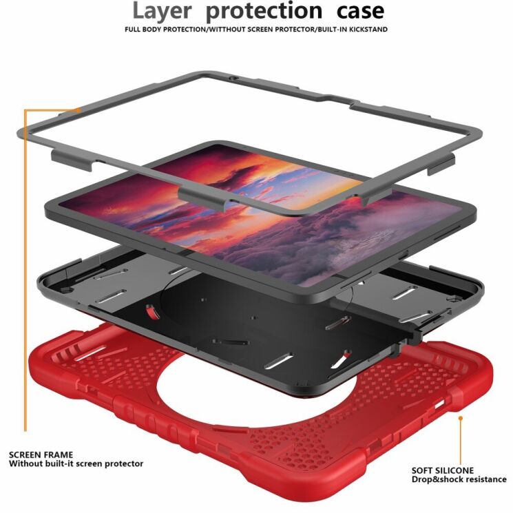 Защитный чехол Deexe Battle Case для Apple iPad 10.9 (2022) / iPad 11 (2025) - Black: фото 11 из 11