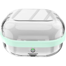 Защитный чехол Deexe Clear Guard для Samsung Galaxy Buds 4 / Buds 4 Pro - Transparent / Green: фото 1 из 1
