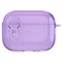 Защитный чехол Deexe Crystal Color для Apple AirPods 4 - Transparent Purple: фото 1 из 9