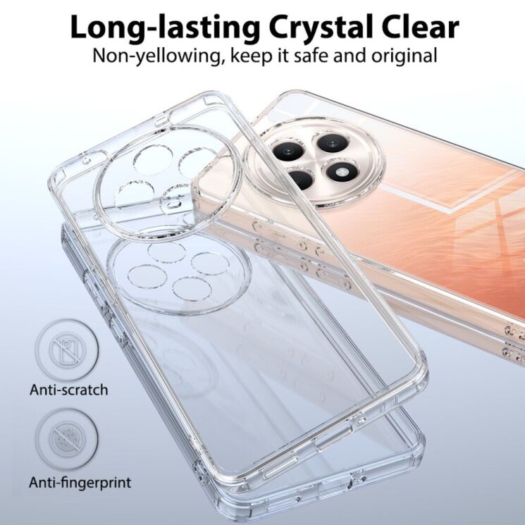 Защитный чехол Deexe Crystal Hybrid для OPPO Reno 12 F/FS - Transparent: фото 4 из 7