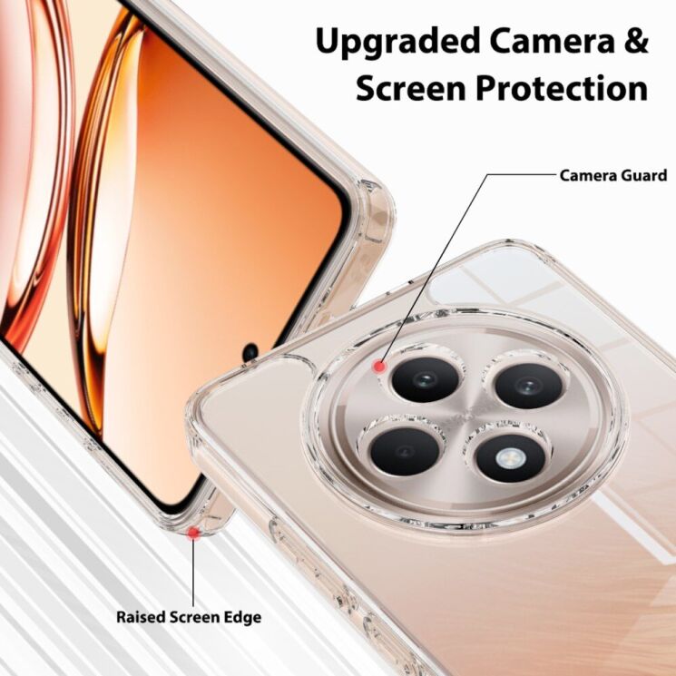 Защитный чехол Deexe Crystal Hybrid для OPPO Reno 12 F/FS - Transparent: фото 7 из 7