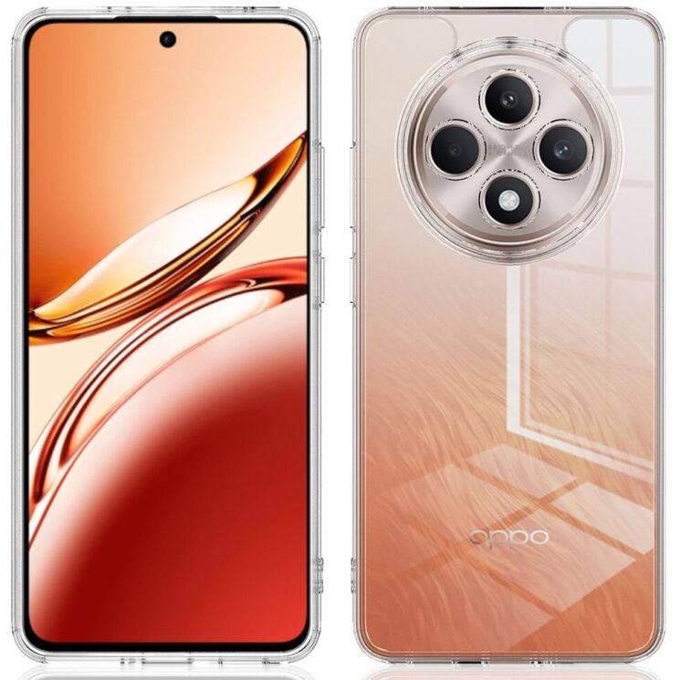 Защитный чехол Deexe Crystal Hybrid для OPPO Reno 12 F/FS - Transparent: фото 3 из 7