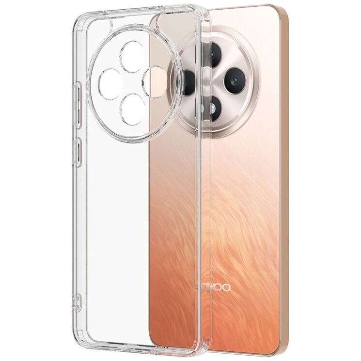 Защитный чехол Deexe Crystal Hybrid для OPPO Reno 12 F/FS - Transparent: фото 2 из 7