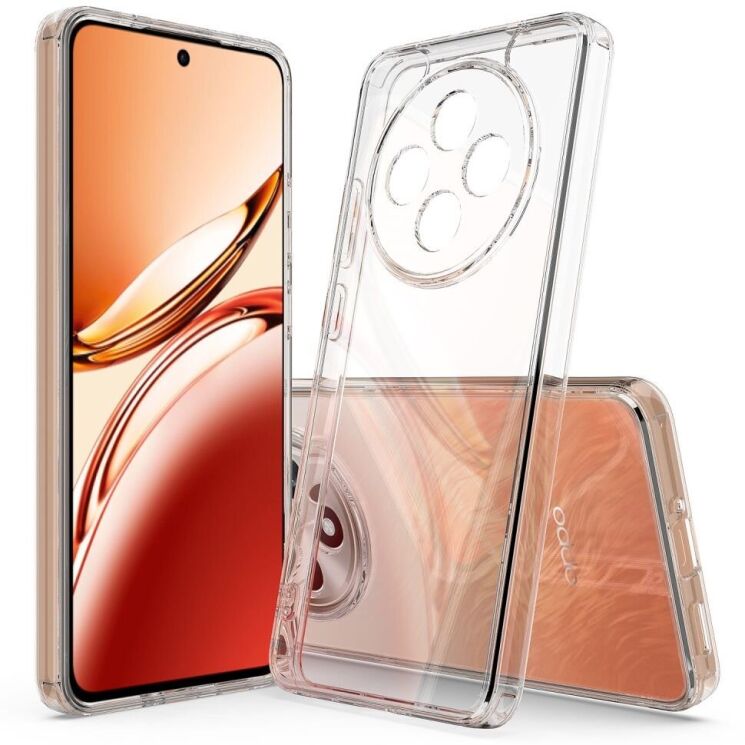 Защитный чехол Deexe Crystal Hybrid для OPPO Reno 12 F/FS - Transparent: фото 1 из 7