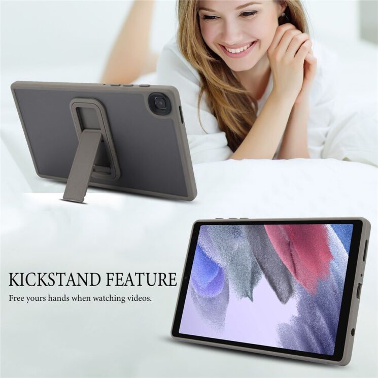 Захисний чохол Deexe Crystal Kickstand для Samsung Galaxy Tab A7 Lite (T220/T225) - Pink: фото 10 з 12