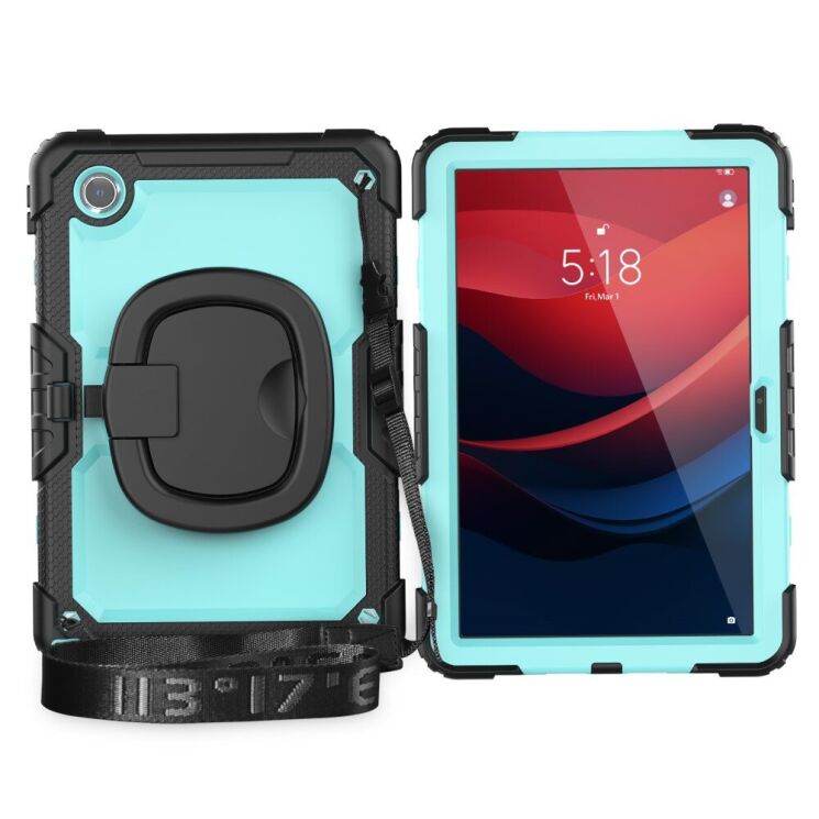 Захисний чохол Deexe Hand Grip X для Lenovo Tab M11 (TB330) / Xiaoxin Pad 11 - Baby Blue / black: фото 2 з 9