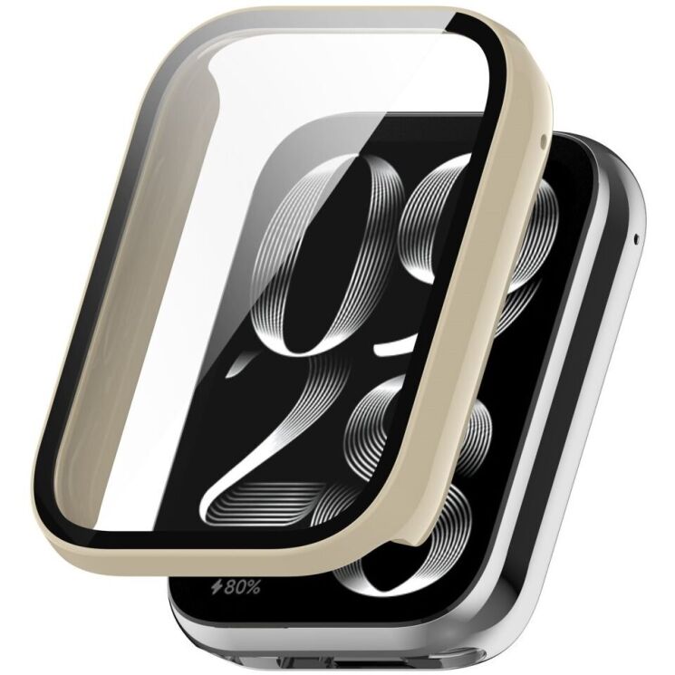 Защитный чехол Deexe Hollow Frame для Xiaomi Mi Smart Band 9 Pro - Ivory White: фото 1 из 8