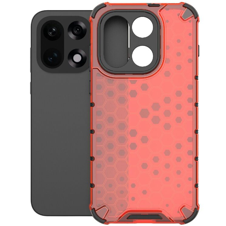 Защитный чехол Deexe Honeycomb Series для OnePlus 15 - Red: фото 2 из 5
