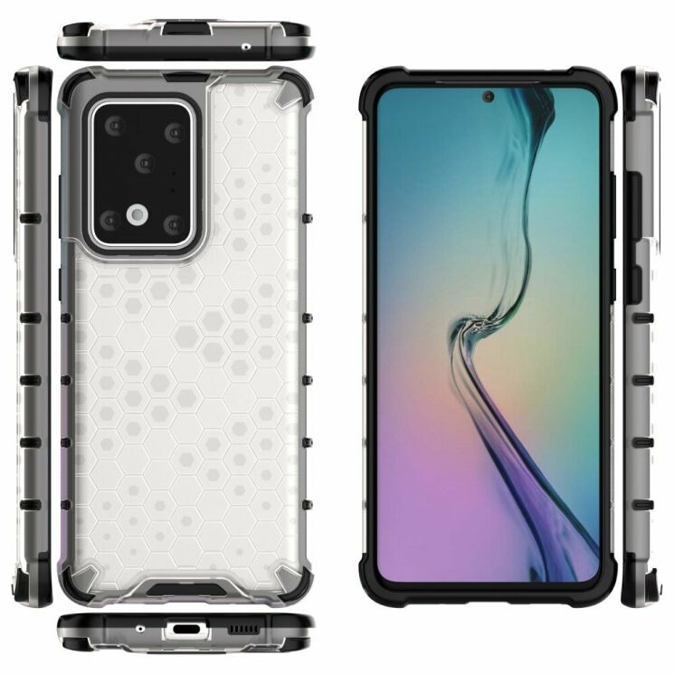 Защитный чехол Deexe Honeycomb Series для Samsung Galaxy S20 Ultra (G988) - White: фото 11 из 13