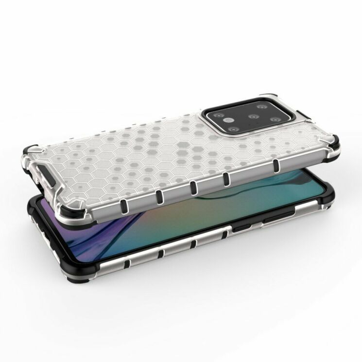 Защитный чехол Deexe Honeycomb Series для Samsung Galaxy S20 Ultra (G988) - White: фото 3 из 13