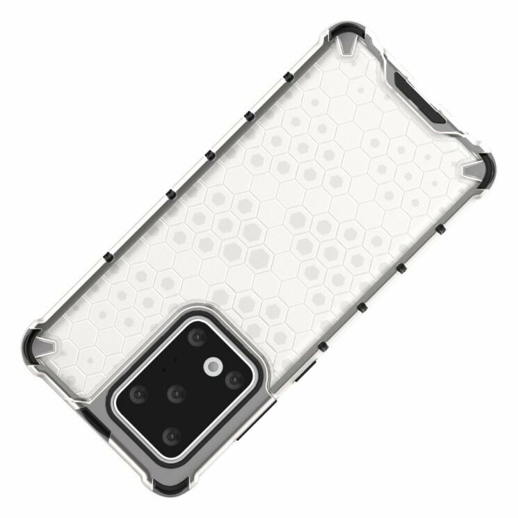 Защитный чехол Deexe Honeycomb Series для Samsung Galaxy S20 Ultra (G988) - White: фото 5 из 13