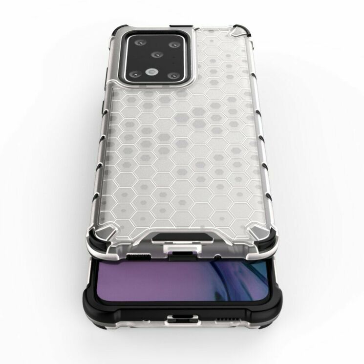 Защитный чехол Deexe Honeycomb Series для Samsung Galaxy S20 Ultra (G988) - White: фото 8 из 13