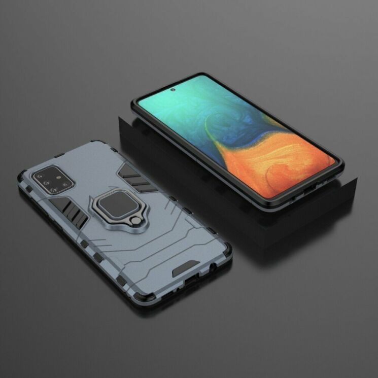Защитный чехол Deexe Hybrid Case для Samsung Galaxy A71 (A715) - Blue: фото 4 из 8