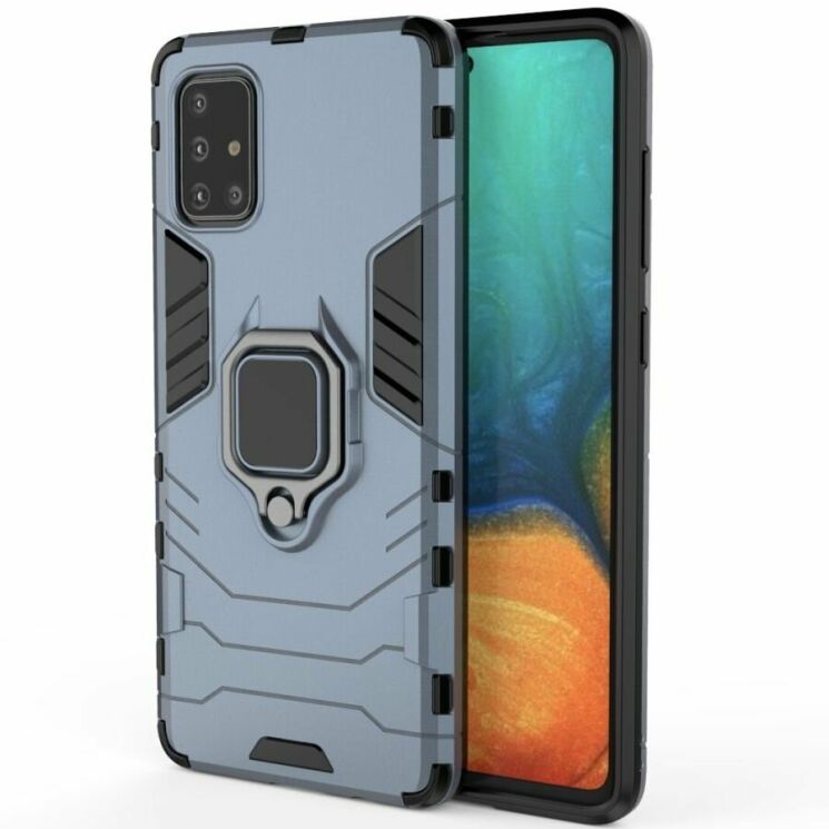 Защитный чехол Deexe Hybrid Case для Samsung Galaxy A71 (A715) - Blue: фото 2 из 8