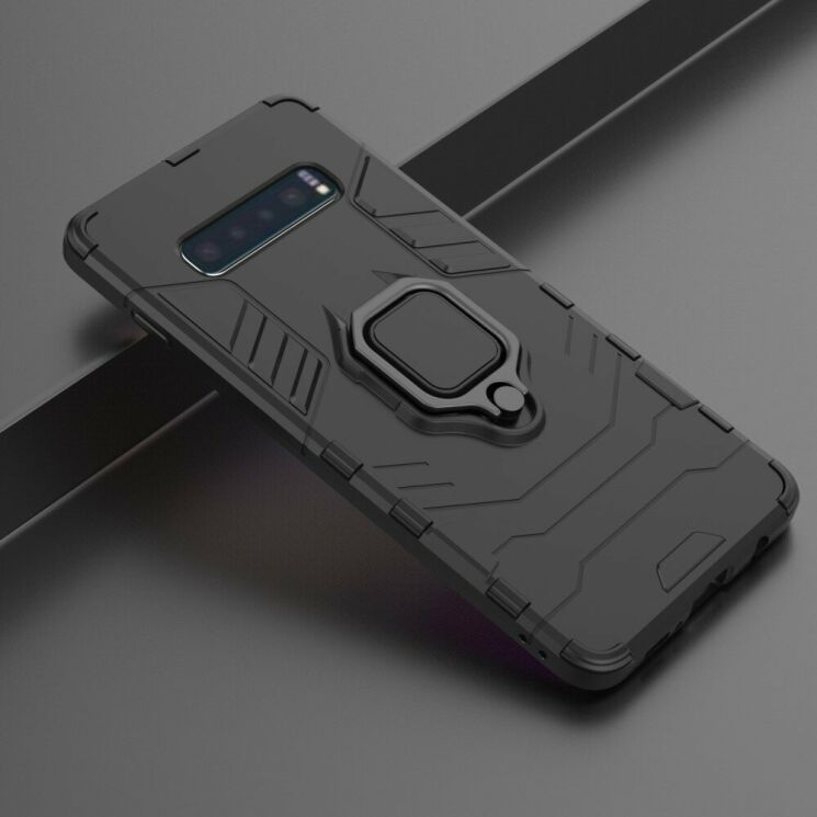 Защитный чехол Deexe Hybrid Case для Samsung Galaxy S10 Plus (G975) - Black: фото 6 из 9