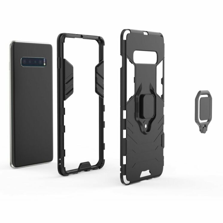 Защитный чехол Deexe Hybrid Case для Samsung Galaxy S10 Plus (G975) - Black: фото 4 из 9
