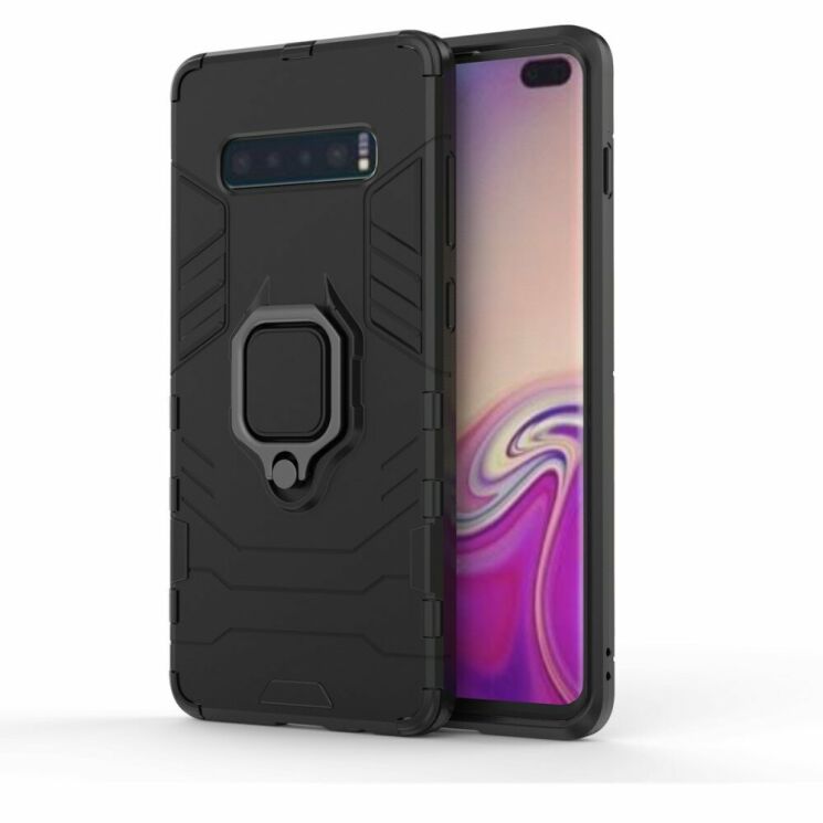 Защитный чехол Deexe Hybrid Case для Samsung Galaxy S10 Plus (G975) - Black: фото 8 из 9