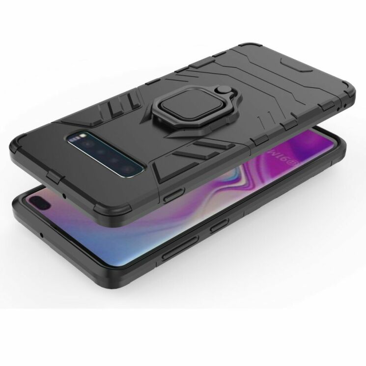 Защитный чехол Deexe Hybrid Case для Samsung Galaxy S10 Plus (G975) - Black: фото 3 из 9