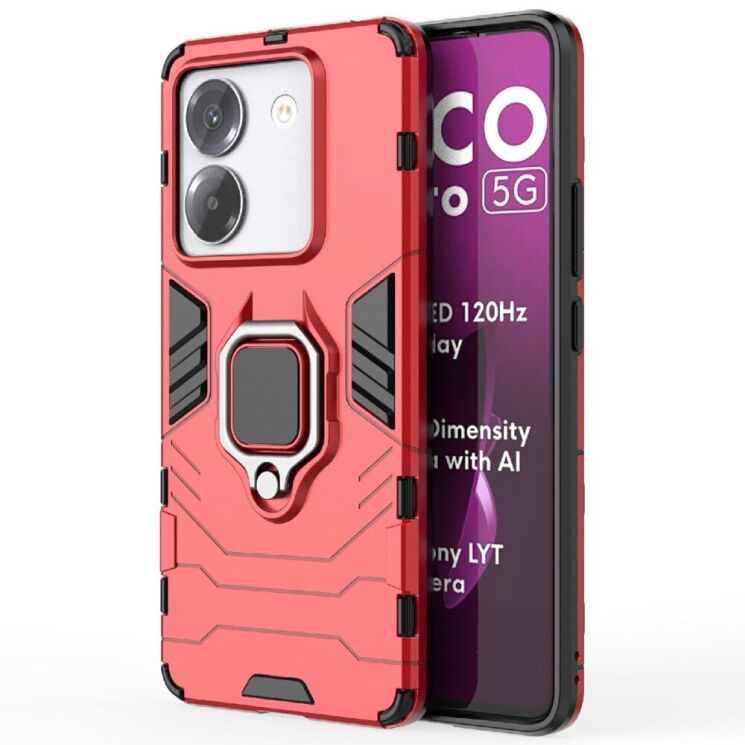 Защитный чехол Deexe Hybrid Case для Xiaomi Poco M7 Pro - Red: фото 1 из 6
