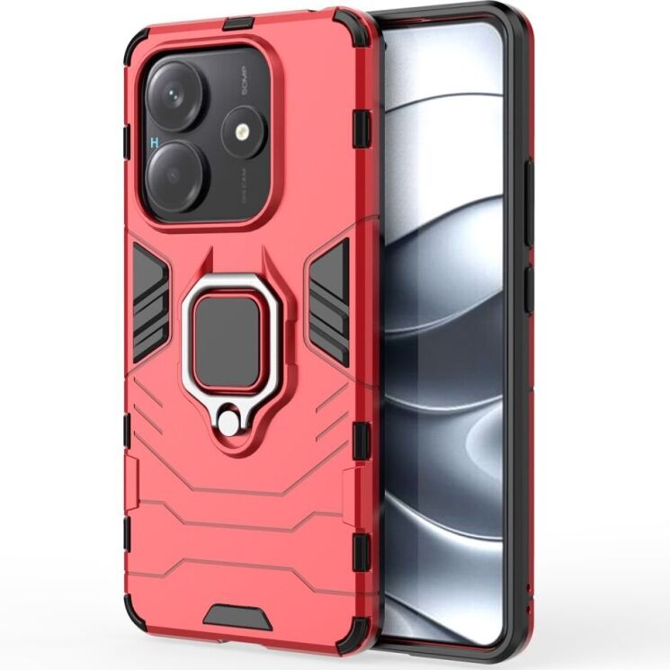 Защитный чехол Deexe Hybrid Case для Xiaomi Redmi Note 14 5G - Red: фото 1 из 6