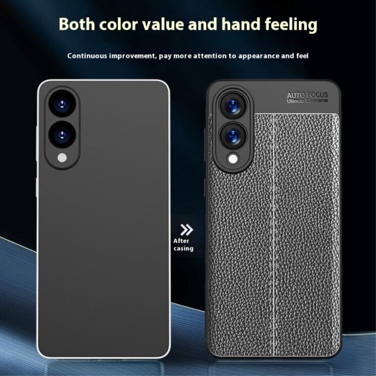 Защитный чехол Deexe Leather Cover для Samsung Galaxy S25 Edge (S937) - Black: фото 5 из 8