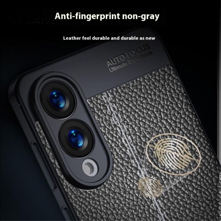 Защитный чехол Deexe Leather Cover для Samsung Galaxy S25 Edge (S937) - Black: фото 4 из 8