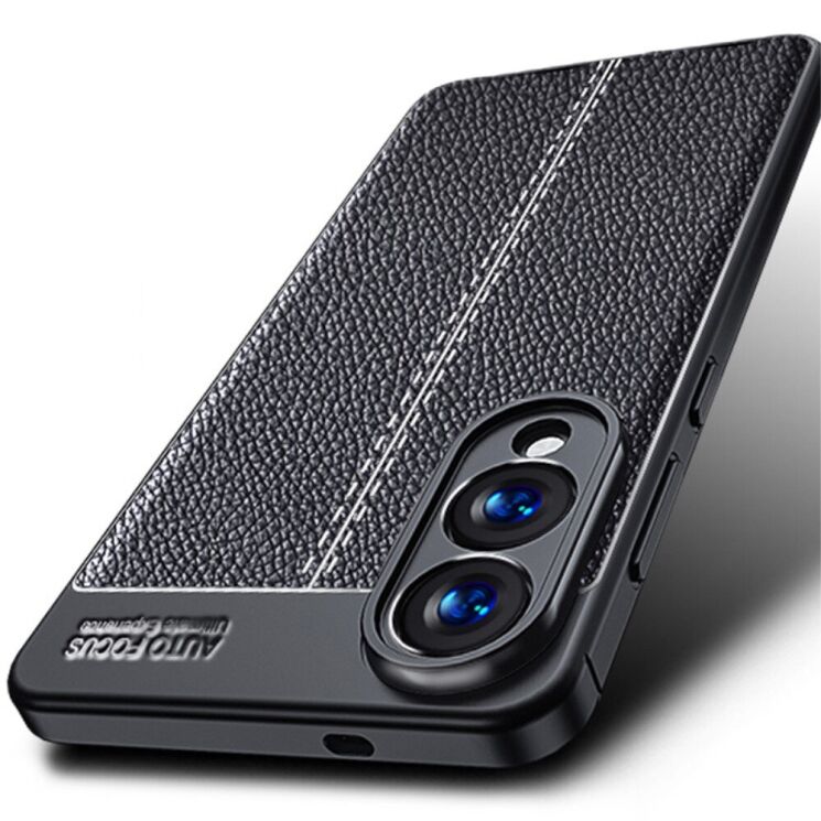 Защитный чехол Deexe Leather Cover для Samsung Galaxy S25 Edge (S937) - Black: фото 2 из 8