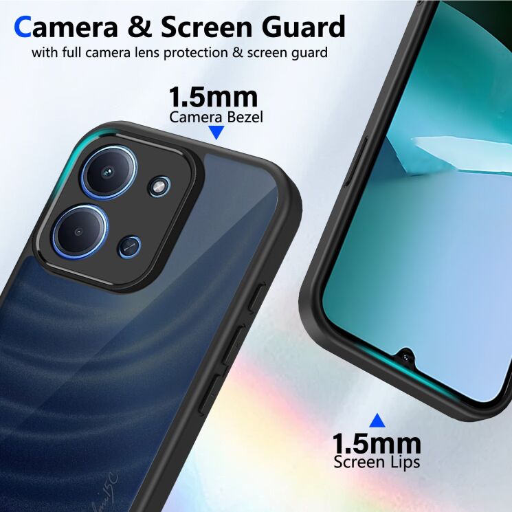 Защитный чехол Deexe Matte Skin для Xiaomi Redmi 17 - Transparent Black (429032TB) Защитный чехол Deexe Matte Skin для Xiaomi Redmi 17 - Transparent Black: фото 7 из 8