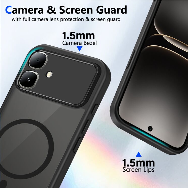 Защитный чехол Deexe Matte Skin with MagSafe для Infinix Smart 20 - Transparent: фото 7 из 8