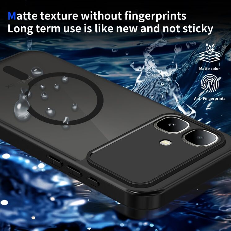 Защитный чехол Deexe Matte Skin with MagSafe для Infinix Smart 20 - Transparent: фото 6 из 8