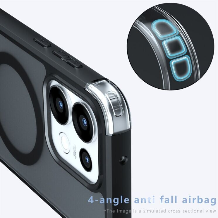 Защитный чехол Deexe Matte Skin with MagSafe для OPPO Reno 16 Pro - Black (413604B) Защитный чехол Deexe Matte Skin with MagSafe для OPPO Reno 16 Pro - Black: фото 8 из 14