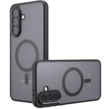Защитный чехол Deexe Matte Skin with MagSafe для Samsung Galaxy A56 (A566) - Black: фото 1 из 11