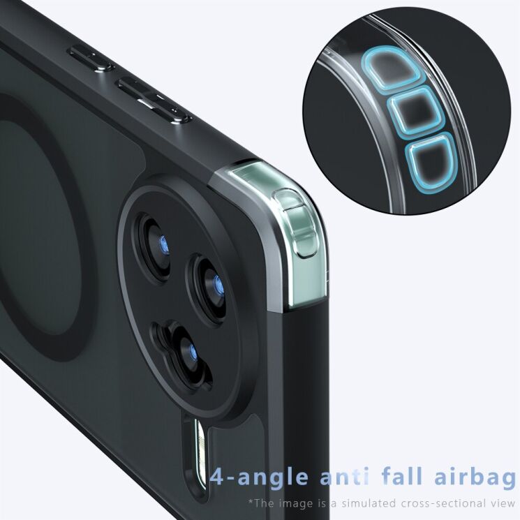 Защитный чехол Deexe Matte Skin with MagSafe для Xiaomi Poco F7 Ultra - Black: фото 4 из 11