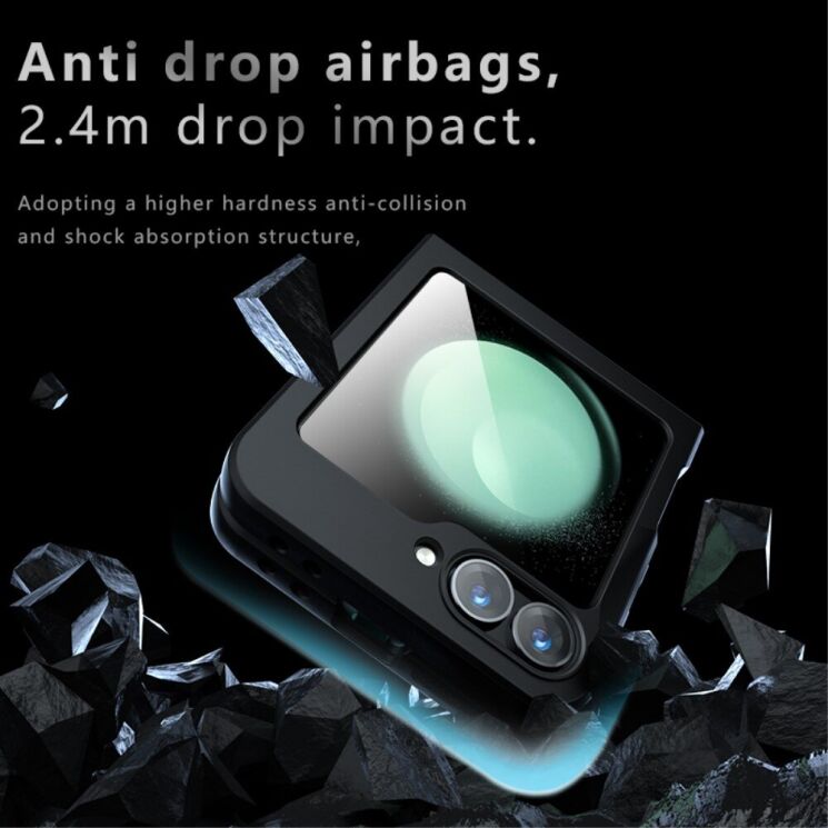Защитный чехол Deexe Matte Skin with MagSafe (FF) для Samsung Galaxy Flip 6 - Black: фото 3 из 13