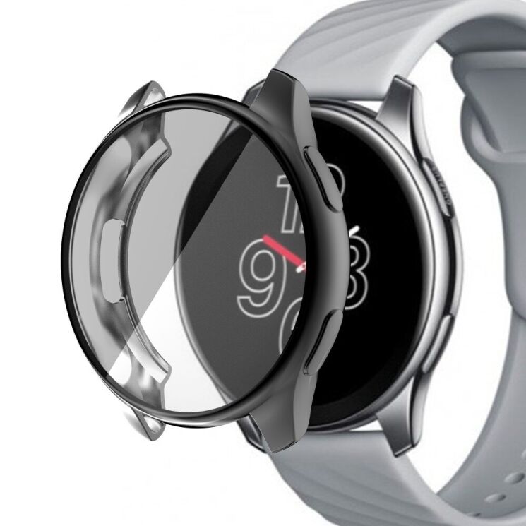 Защитный чехол Deexe Protective Frame для OnePlus Watch - Black: фото 2 из 9