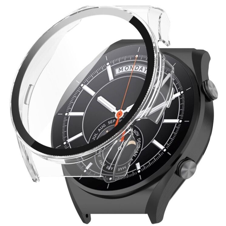 Защитный чехол Deexe Protective Frame для Xiaomi Watch S1 - Transparent: фото 1 из 9