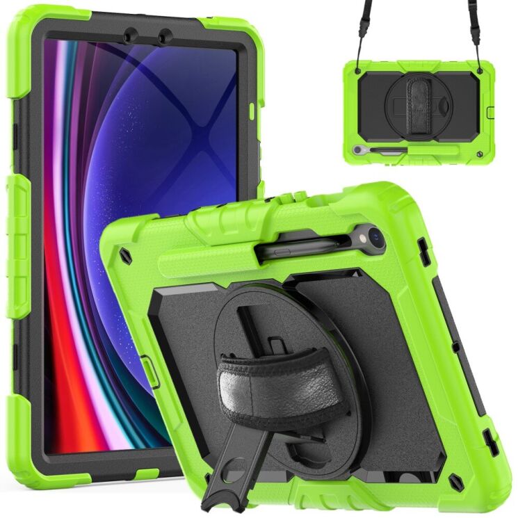 Защитный чехол Deexe Shockproof Case для Samsung Galaxy Tab S9 (X710/716) - Yellowgreen: фото 1 из 8