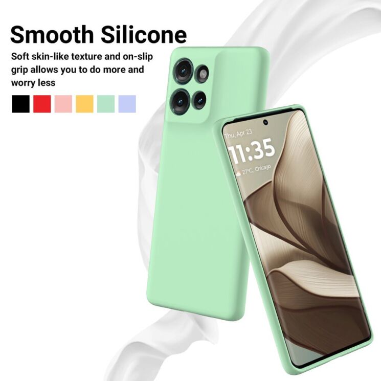 Защитный чехол Deexe Silicone Case для Motorola Edge 50 - Black: фото 4 из 8