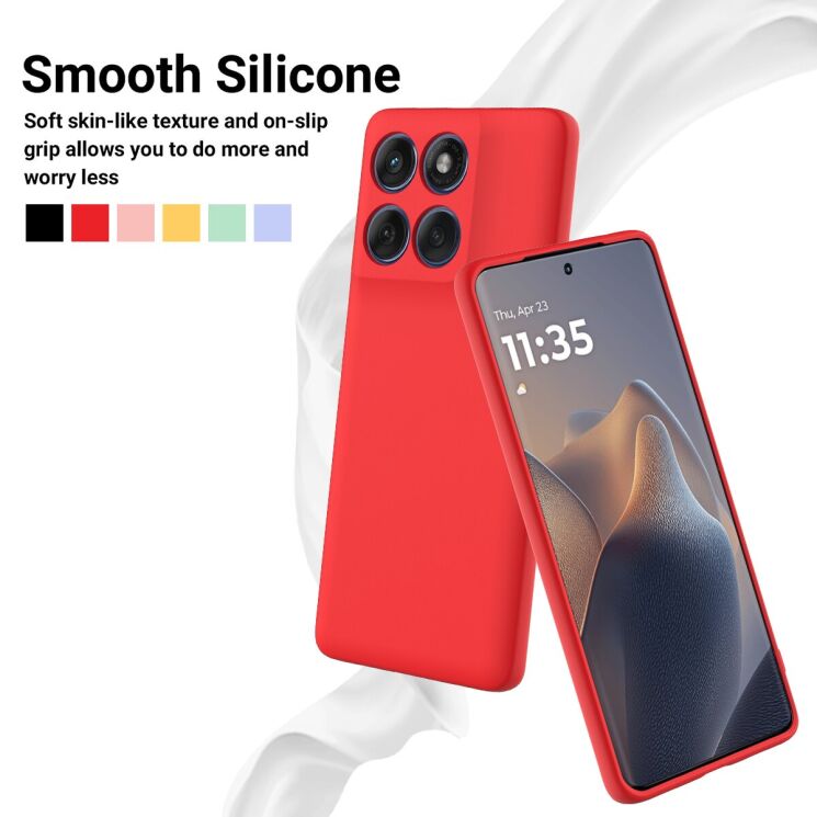 Защитный чехол Deexe Silicone Case для Motorola Edge 60 Pro - Black: фото 3 из 8
