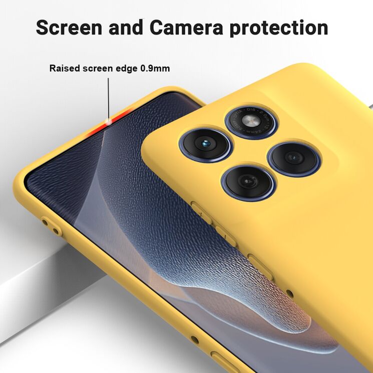 Защитный чехол Deexe Silicone Case для Motorola Edge 60 Pro - Black: фото 4 из 8