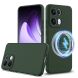 Защитный чехол Deexe Silicone Case with MagSafe для OPPO Reno 13 Pro 5G - Dark Green (376731DG). Фото 2 из 10
