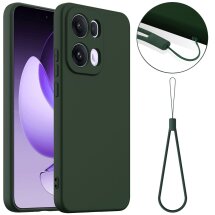 Защитный чехол Deexe Silicone Case with MagSafe для OPPO Reno 13 Pro 5G - Dark Green: фото 1 из 10