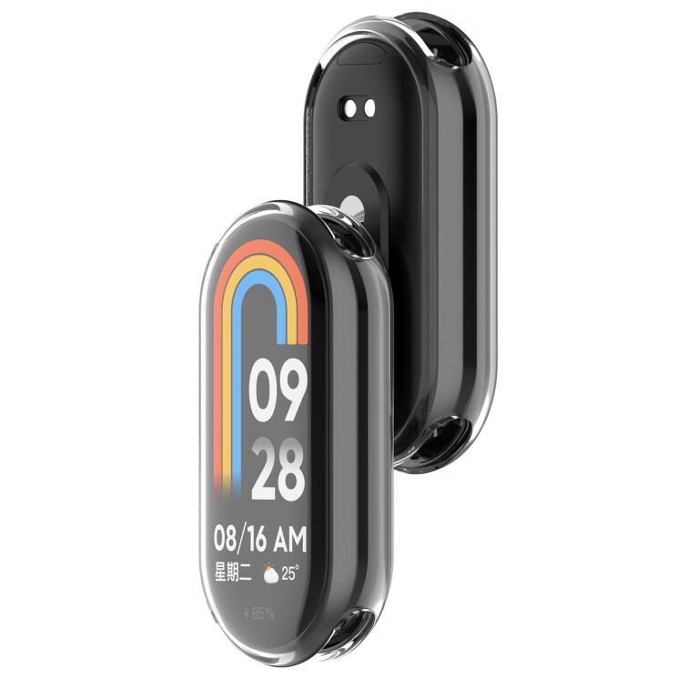 Захисний чохол Deexe Silicone Frame для Xiaomi Smart Band 11 - Transparent: фото 3 з 4