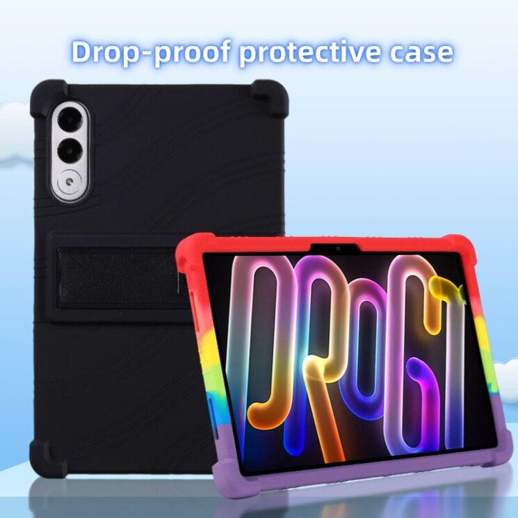 Захисний чохол Deexe Silicone Kickstand для Lenovo Yoga Tab 11.1 - Baby Blue: фото 5 з 19