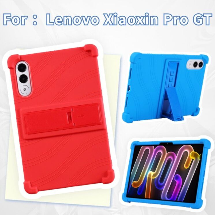 Захисний чохол Deexe Silicone Kickstand для Lenovo Yoga Tab 11.1 - Baby Blue: фото 7 з 19