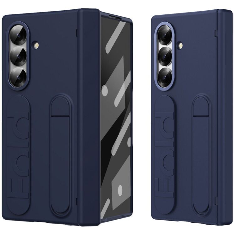 Защитный чехол Deexe Standing Grip для Samsung Galaxy Fold 7 - Blue: фото 1 из 7